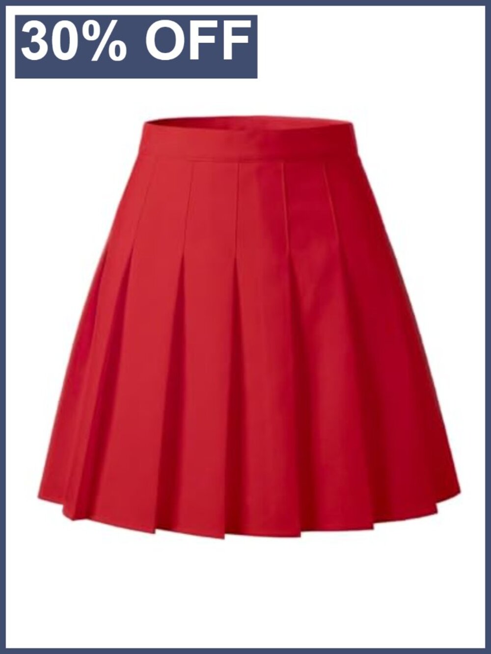 Pleated High Waisted Tennis Skort A-Line Mini Skirt